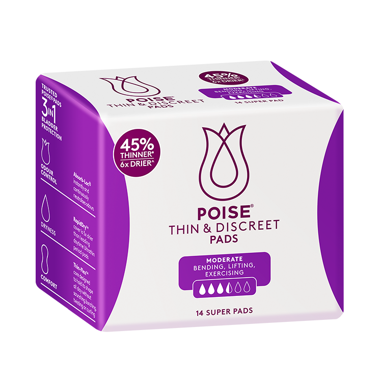 Poise Thin & Discreet Super Pads - Poise Products